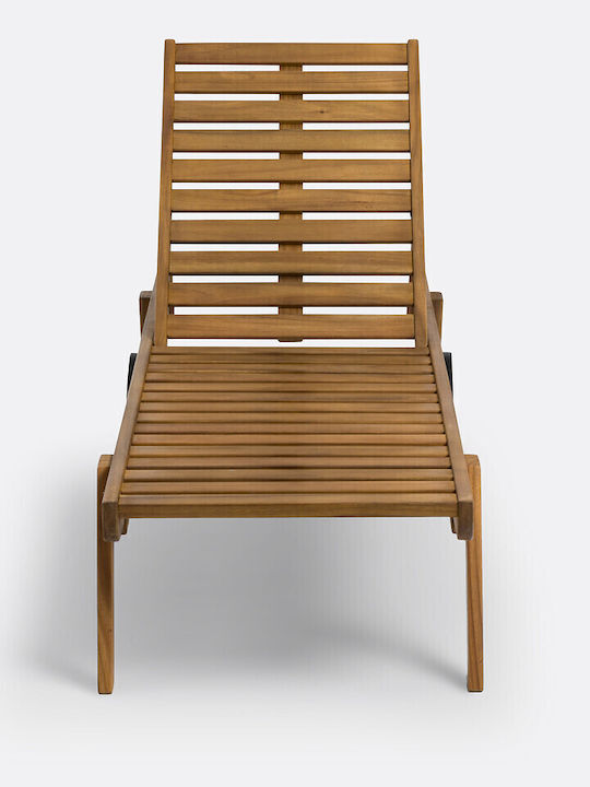 Șezlong Dublu Lemn Bej 154x150x28cm