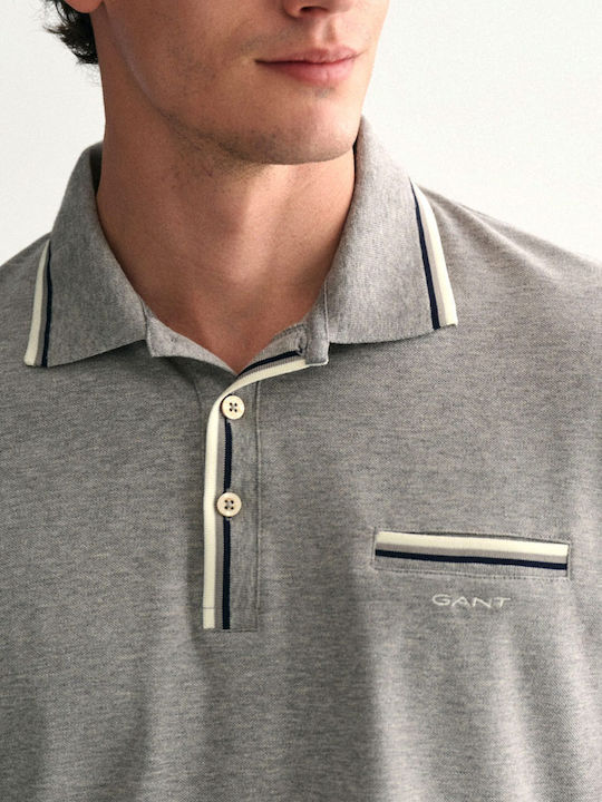 Gant Blouse Short Sleeve 2-col Tipping Ss Pique Polo 3g2013042-93 Lightgray