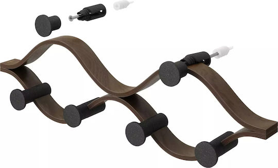 Umbra Wooden Wall Hanger 6 Hooks Black 51x15x6cm