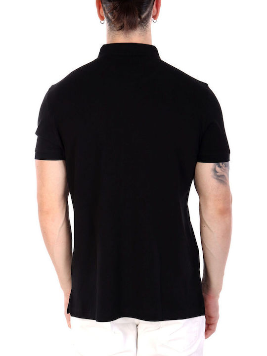 Polo Bluza Tricou Cu Mânecă Scurtă Neagră