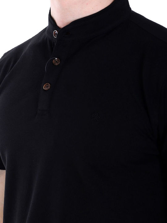 Polo Bluza Tricou Cu Mânecă Scurtă Neagră
