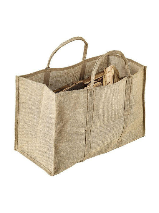 Home & Camp HC20755 Fabric Firewood Bag 60x31x63cm Beige