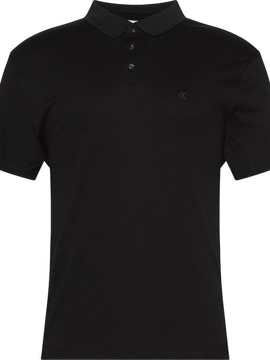 Polo Herrenbluse Kurzarm Schwarz