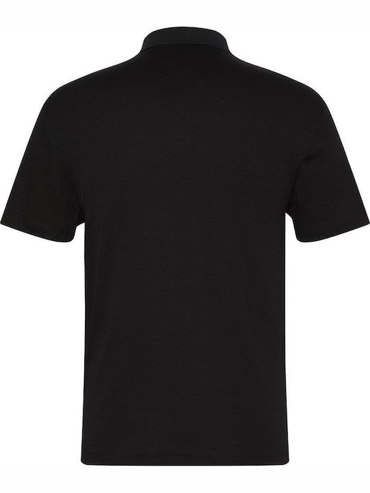 Polo Herrenbluse Kurzarm Schwarz