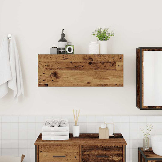 vidaXL Bathroom Cabinet L80xW25xH30cm Brown