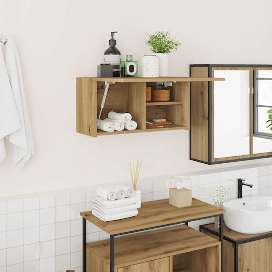 vidaXL Bathroom Cabinet L60xW25xH30cm Oak