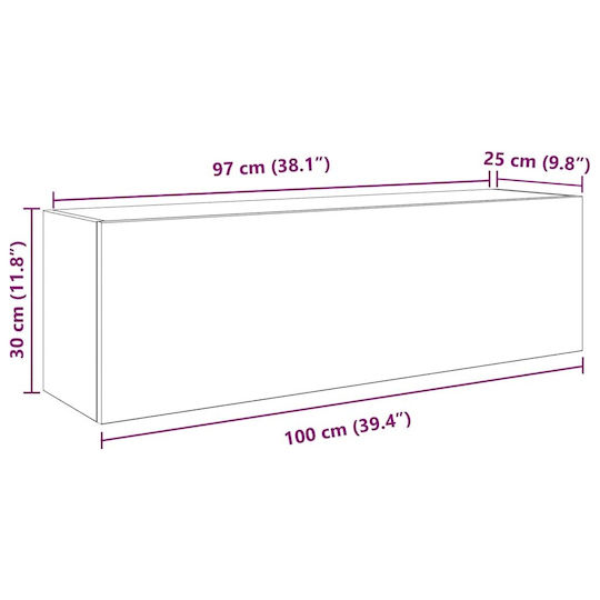 vidaXL Ντουλάπι Μπάνιου 100x25x30cm Δρυς