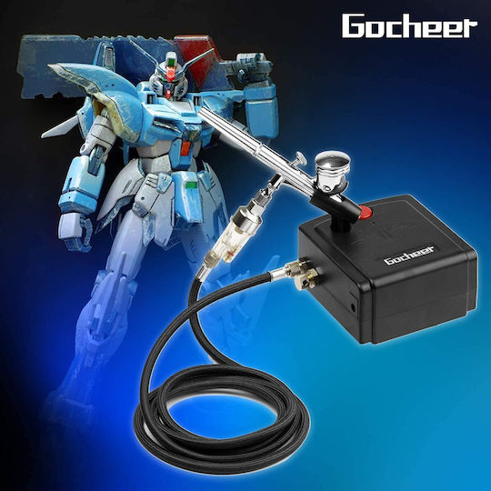 Aerograf Mini Airbrush cu recipient și compresor Bec 0.3mm