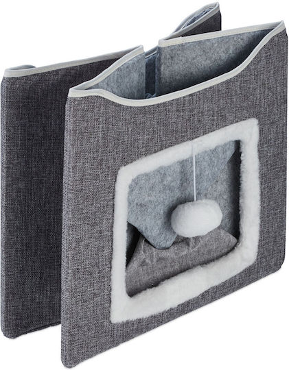 Cat Hammock Hanging Toy Gray Cotton Polyester Mdf 32 x 40 x 40 cm