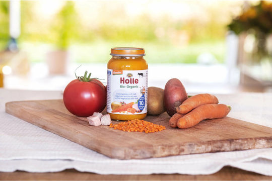 Holle Baby Meal with Flavor Lentils, Vegetables & Beef 220gr for 10+ Months