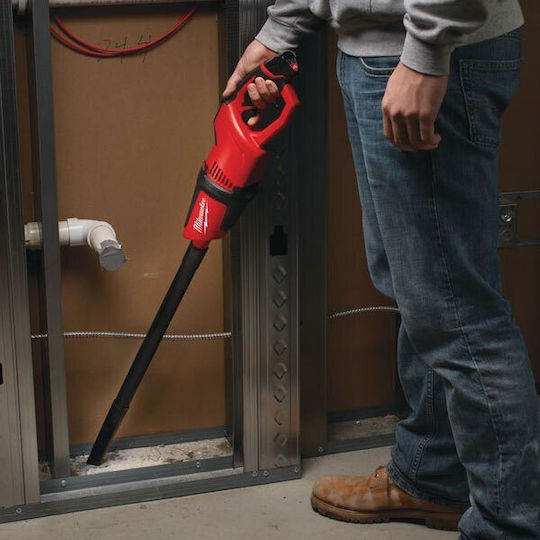 Milwaukee M12 HV-0 Επαναφορτιζόμενο Σκουπάκι Χειρός 12V Χωρίς Φορτιστή και Μπαταρία Κόκκινο