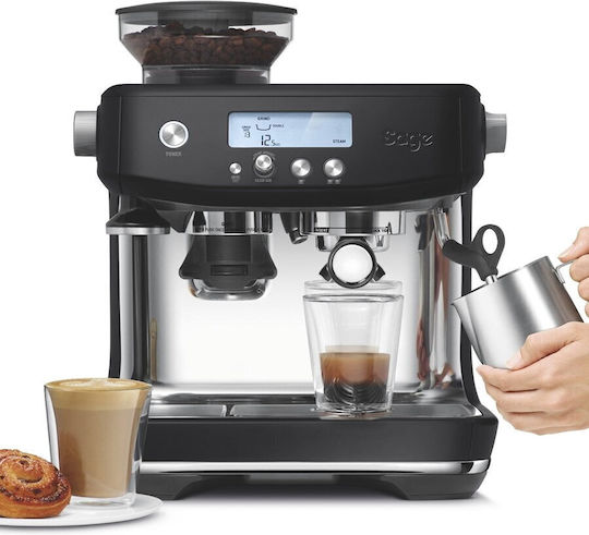 Sage The Barista Pro Automatic Espresso Coffee Machine 1650W Pressure 15bar with Grinder Black Truffle SES878BTR4GEU1 SES878BTR4EEU1