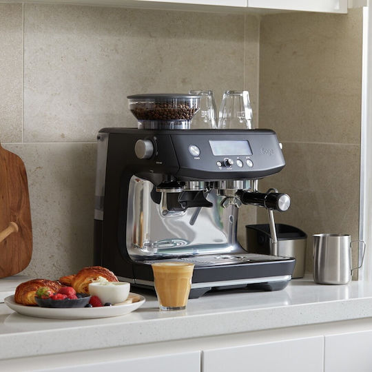 Sage The Barista Pro Automatic Espresso Coffee Machine 1650W Pressure 15bar with Grinder Black Truffle SES878BTR4GEU1 SES878BTR4EEU1