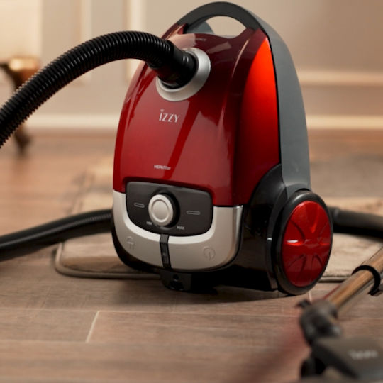 Izzy AC1108 Vacuum Cleaner 700W Bagged 4lt Red