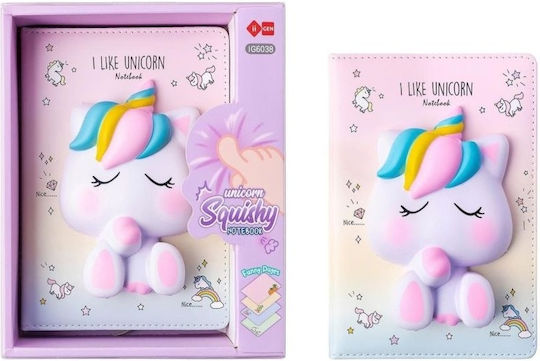 Skag 303927 Squishy Lazy Stars Notizbuch 128 Blätter B6 Quadrat Rosa