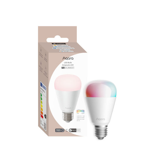Aqara Bec Smart Lbl02d LED pentru Dulie E27 și Formă T2 RGB