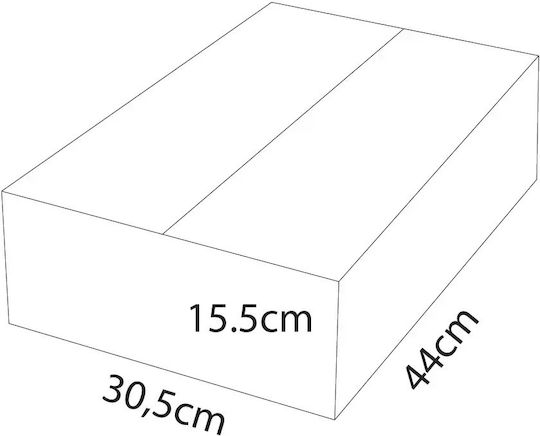Хартиена кутия за опаковки Тройна стена Бяло Д44 x Ш30.5 x В15.5см.