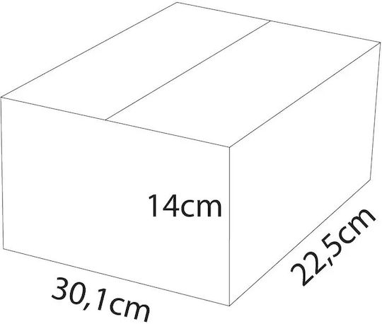 Хартиена кутия за опаковки Тройна стена Бяло Д30.1 x Ш22.5 x В14см.