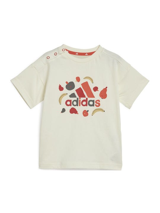 adidas Παιδικό Σετ με Σορτς Ivory 2τμχ