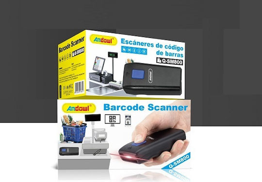 Andowl Scanner portabil Wireless cu capacitate de citire a codurilor de bare 1D