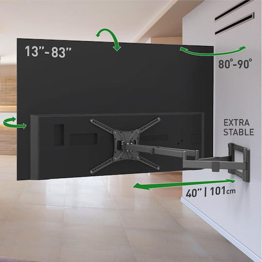 Barkan BM464XL Βάση Τηλεόρασης Οροφής με Βραχίονα έως 50kg Μαύρο
