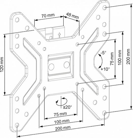 ECG LD 174203 LD174203 Wandhalterung für Fernseher bis 42" und 25kg