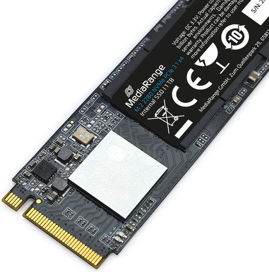 MediaRange MR1033 SSD 1TB τύπου M.2 με σύνδεση PCI Express 3.0 MR1033