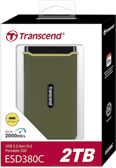 Transcend ESD380C USB-C External 2.5" SSD 2TB Green