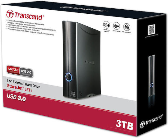Transcend StoreJet 35T3 USB 3.0 Externe HDD 4TB 3.5" Schwarz