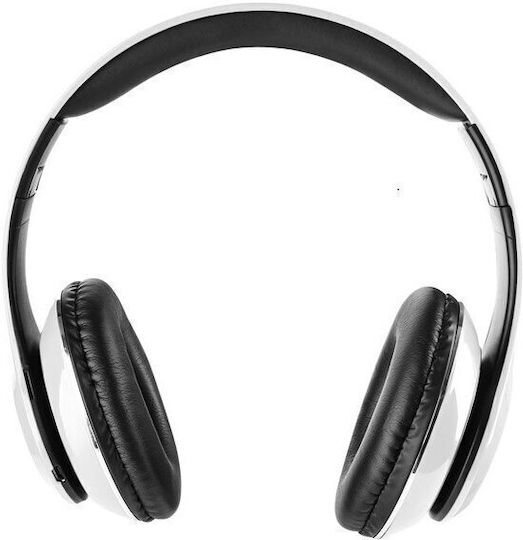 GoGEN HBTM 41WR Ασύρματα / Ενσύρματα Over Ear Ακουστικά με Ραδιόφωνο με 6 ώρες Λειτουργίας Λευκά