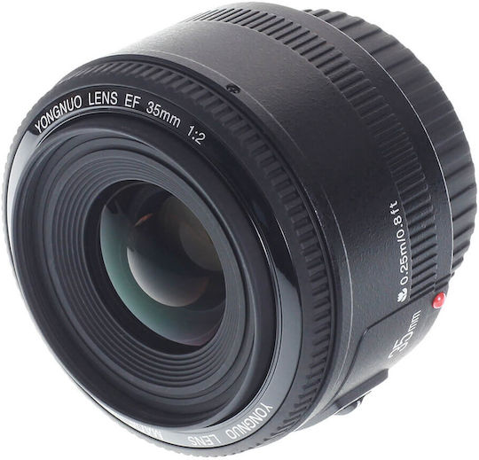 Yongnuo Full Frame Φωτογραφικός Φακός YN 35mm f/2 Standard / Wide Angle για Canon EF Mount Μαύρος