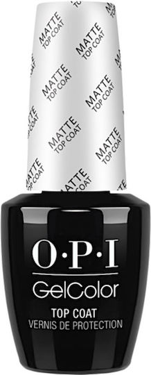 OPI Gel Color Matte Top Coat Top Coat pentru lacuri de unghii semipermanente Matifiant 15ml