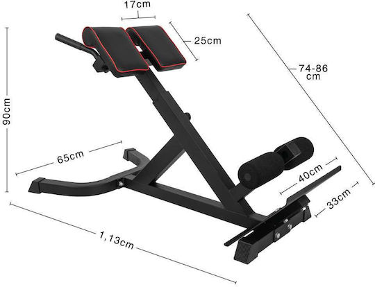 AMILA Adjustable Workout Bench Dorsal Ασημί
