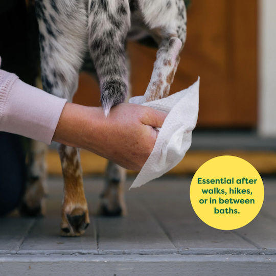 Earth Rated 100 Dog Wipes for Foot Cleaning with Chamomile Alcohol Free