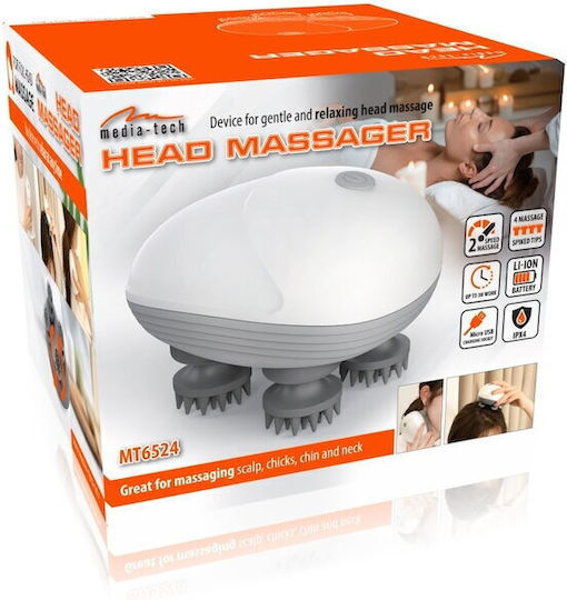 Media-Tech Massagegerät für den Nacken & den Kopf Weiß