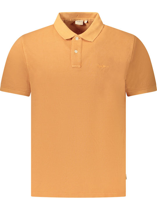 New Oliver Polo Herrenbluse Kurzarm Orange