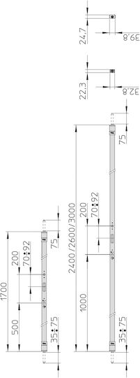 Viro Bar Security Window Length 1.7m in White Color