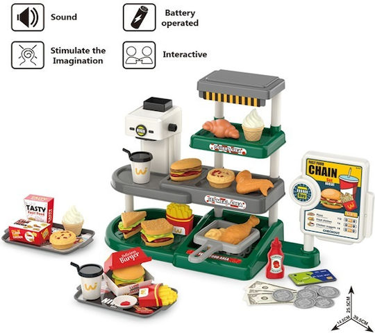 Kids Shop for 3+ Years 71pcs SM560389 Fast Food Green