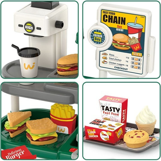 Kids Shop for 3+ Years 71pcs SM560389 Fast Food Green