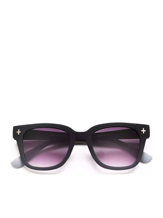 Okkia Giovanni Unisex Sunglasses with Black Plastic Frame and Black Lens OK012BK