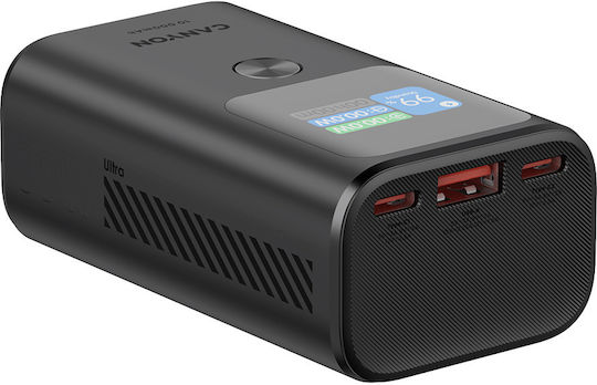 Canyon OnPower 130 10000mAh 30W με Θύρα USB-A και 2 Θύρες USB-C Power Delivery Dark Gray