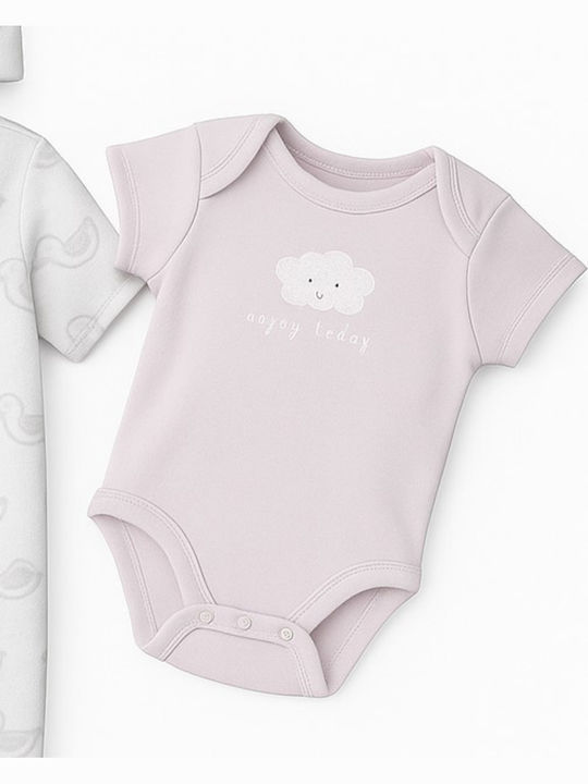 Disney Set Babystrampler Langärmliges mit Mütze Rosa Regenbogen Grün 4Stück