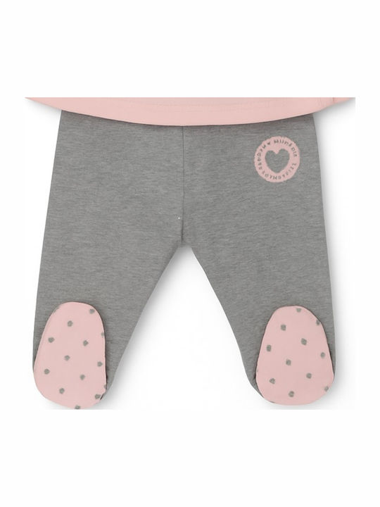Beboulino Set Pentru Copii Cu Pantaloni Roz 2 Bucăți