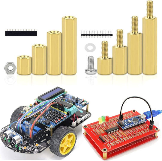 Hexagonal Spacers M2.5 Mother-father Pcb Raspberry Pi Base Plate Brass Plastic Screws Washers 250 Pieces
