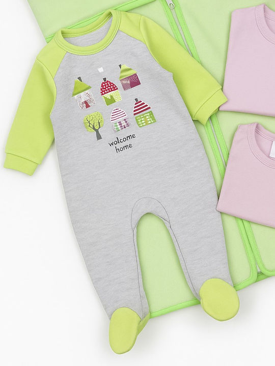 Beboulino Green Baby Bodysuit Set