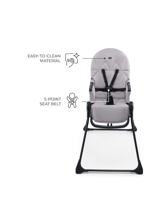Kinderkraft BINCI Klappbarer Baby Hochstuhl Grau