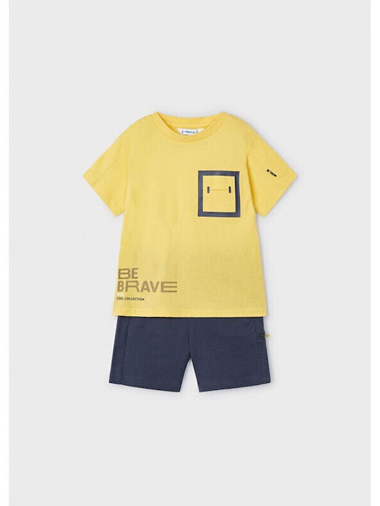 Kids' Set with Shorts Summer 2pcs Yellow Be Brave