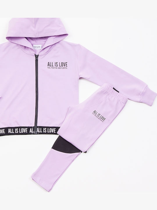 Kinder-Set mit Leggings Winter 3Stück Lilac