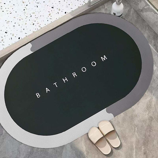 Antiderapant Covoraș de Baie Oval Green / Gray 57.5x40buc