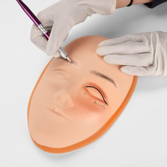 Set 3 Piese de Piele din Silicon pentru Practică de Tattoo Design Ochi 5D 1x Bază de Suport pentru Piele 5x Cremă de Îngrijire pentru Tattoo Microblading Machiaj Atomus
